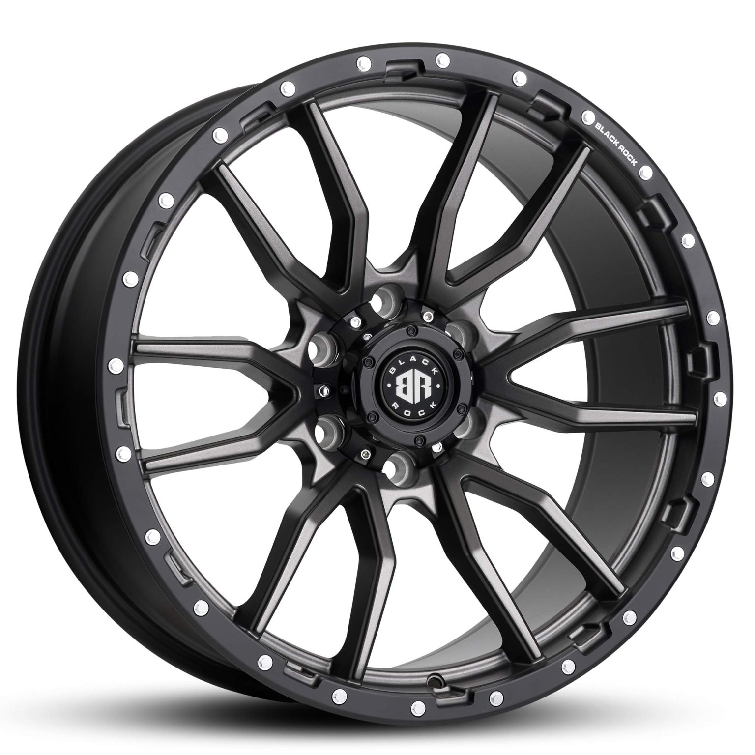 Rambler Grey With Black Ring (20x9 6x139.7 +12) - Infinity Wheels